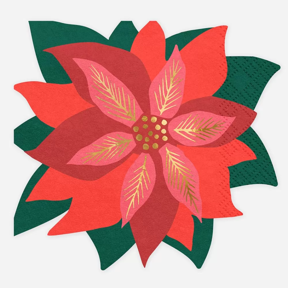 Party Deco Noel - 20 Serviettes Poinsettia