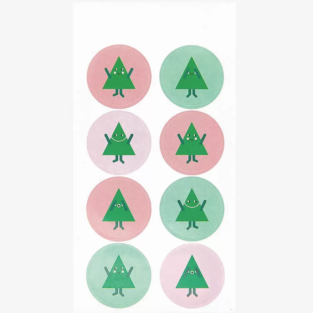 Rico Design Noel - 28 Stickers Sapin De Noel Souriant> Stickers Et Gommettes