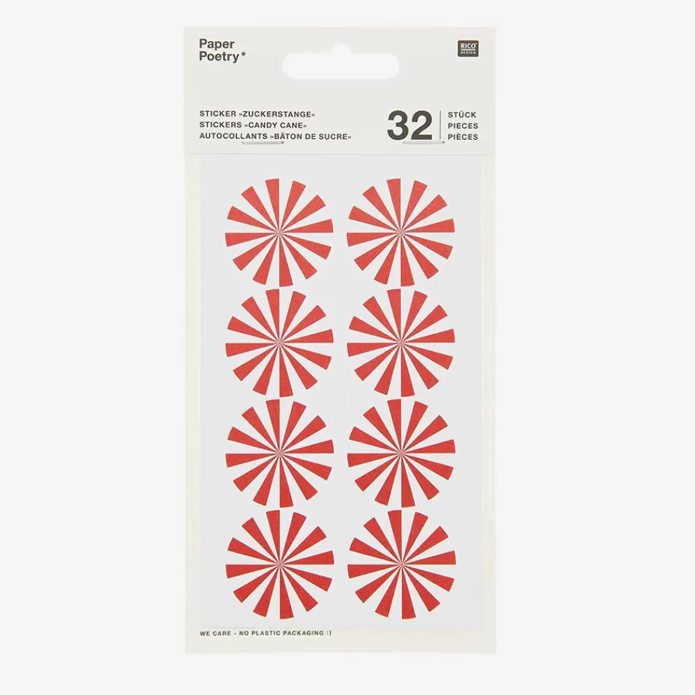 Rico Design Noel - 32 Stickers Sucre D'Orge> Stickers Et Gommettes