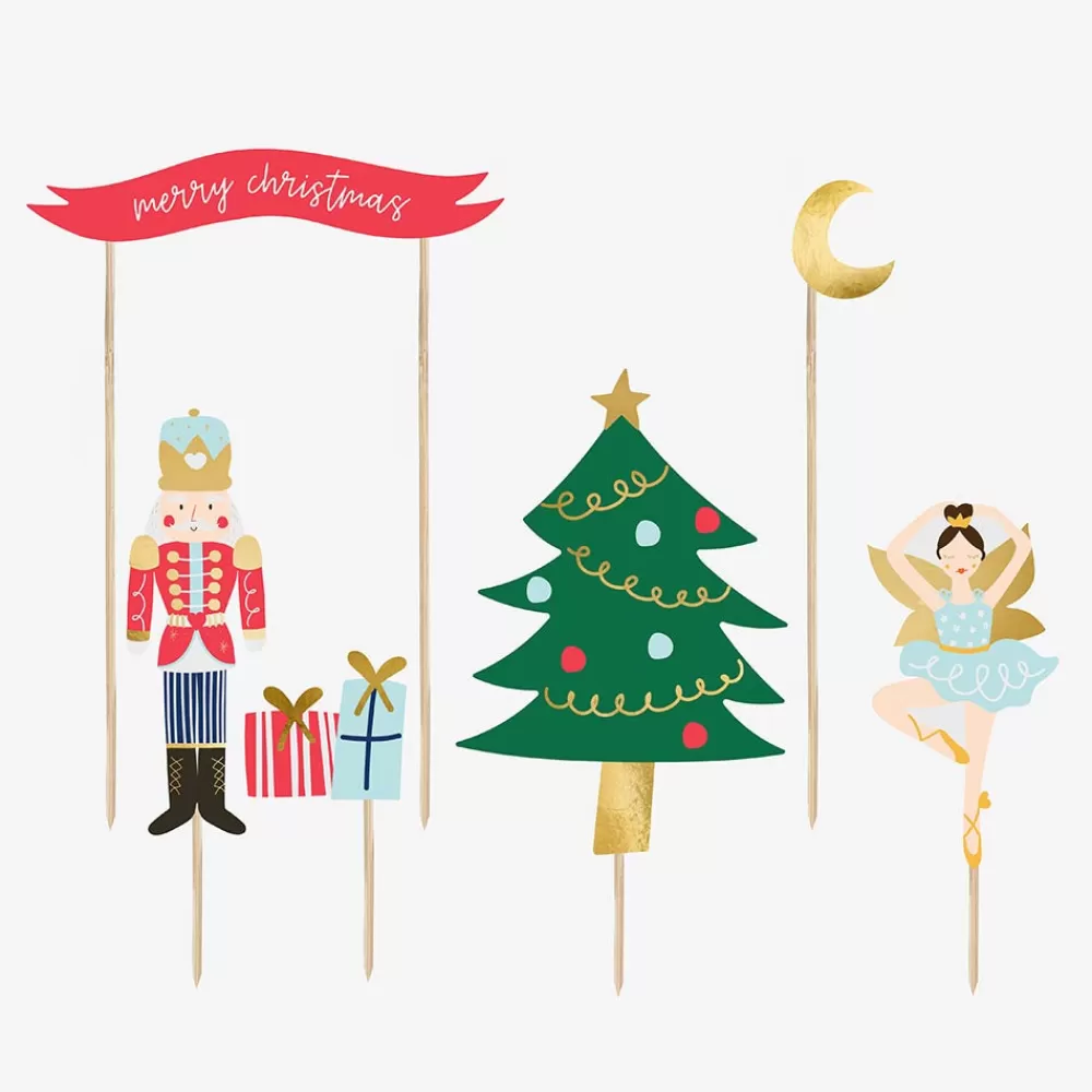 Party Deco Noel - 6 Toppers De Noel