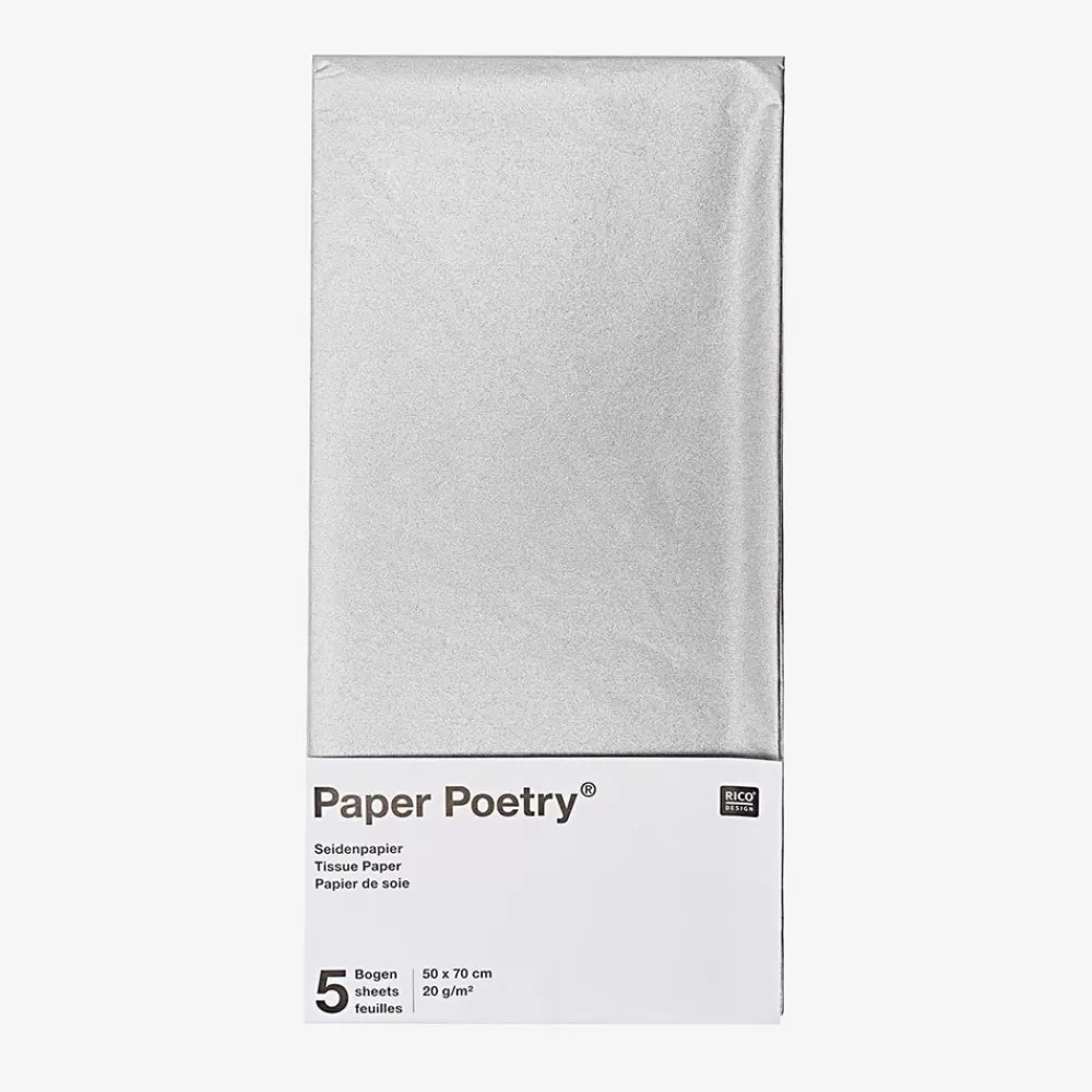 Rico Design Papier De Soie Argente