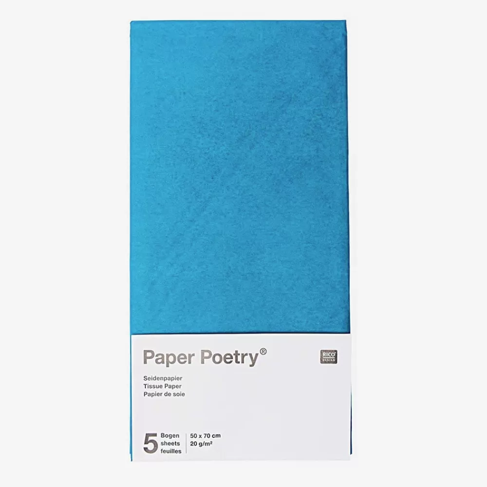 Rico Design Papier De Soie Bleu Petrole