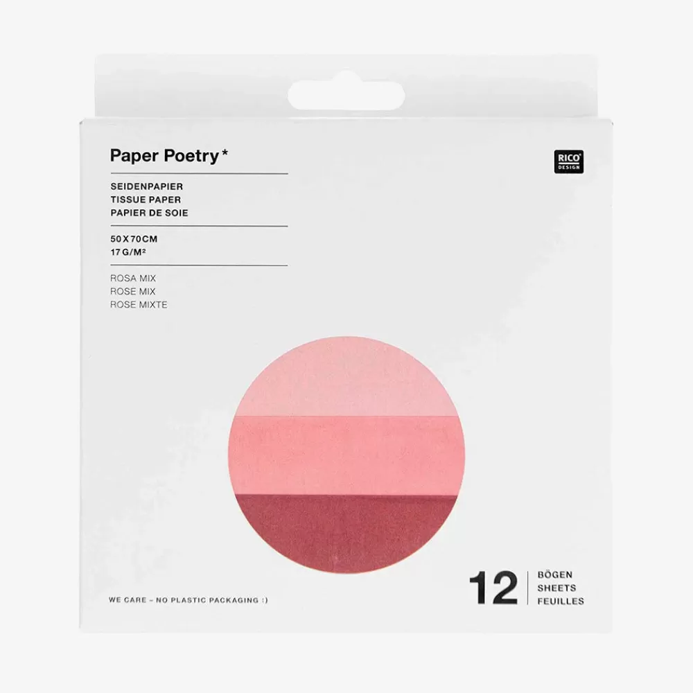 Rico Design Papier De Soie Camaieu De Rose