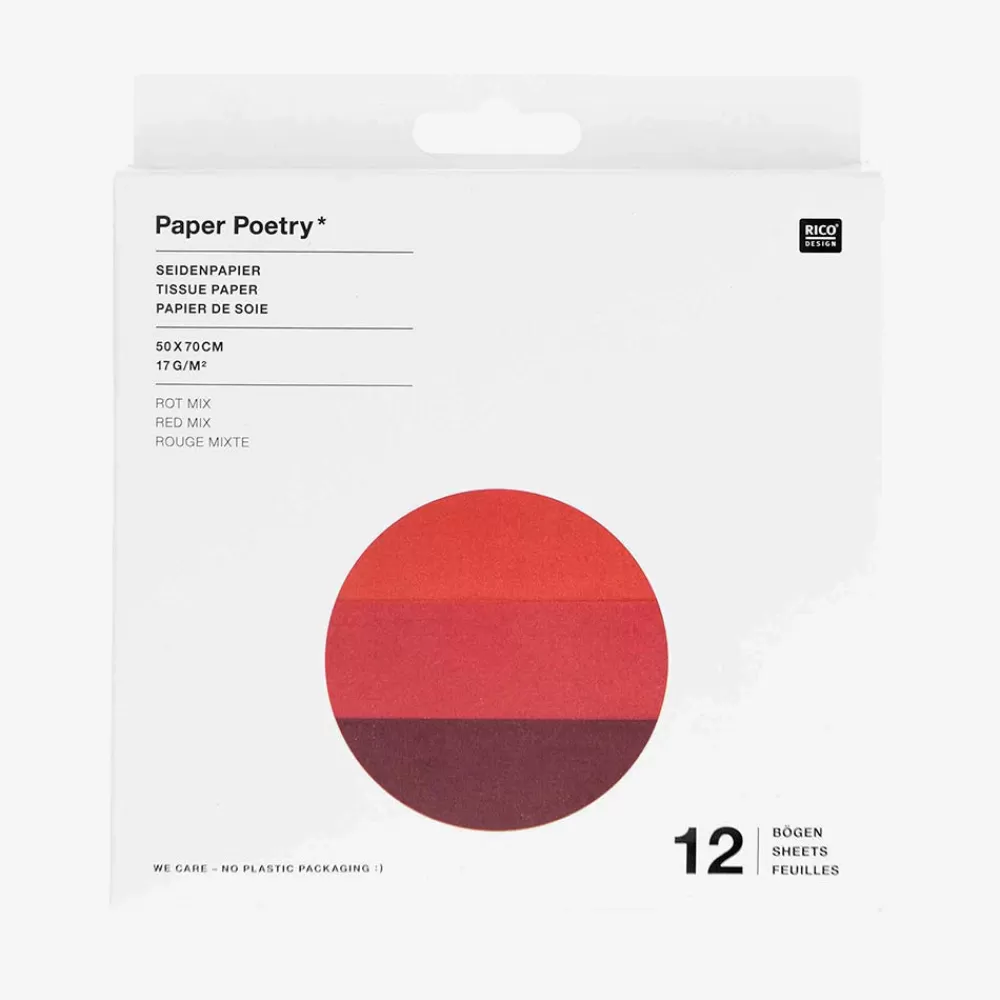 Rico Design Papier De Soie Camaieu De Rouge