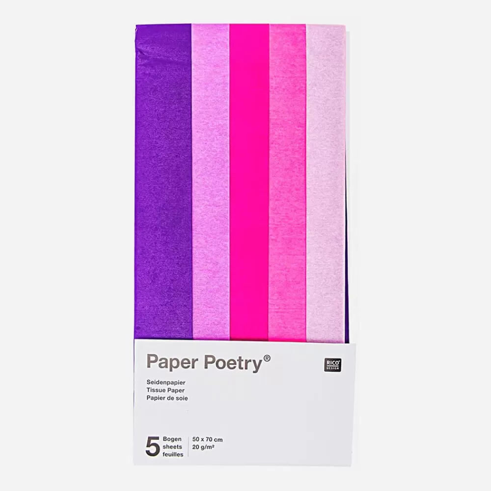 Rico Design Papier De Soie Mix Rose