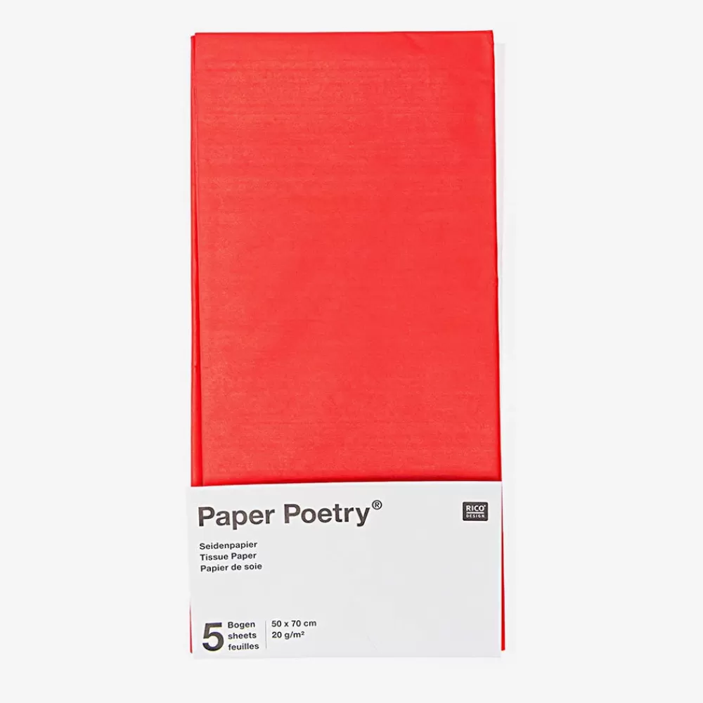 Rico Design Papier De Soie Rouge