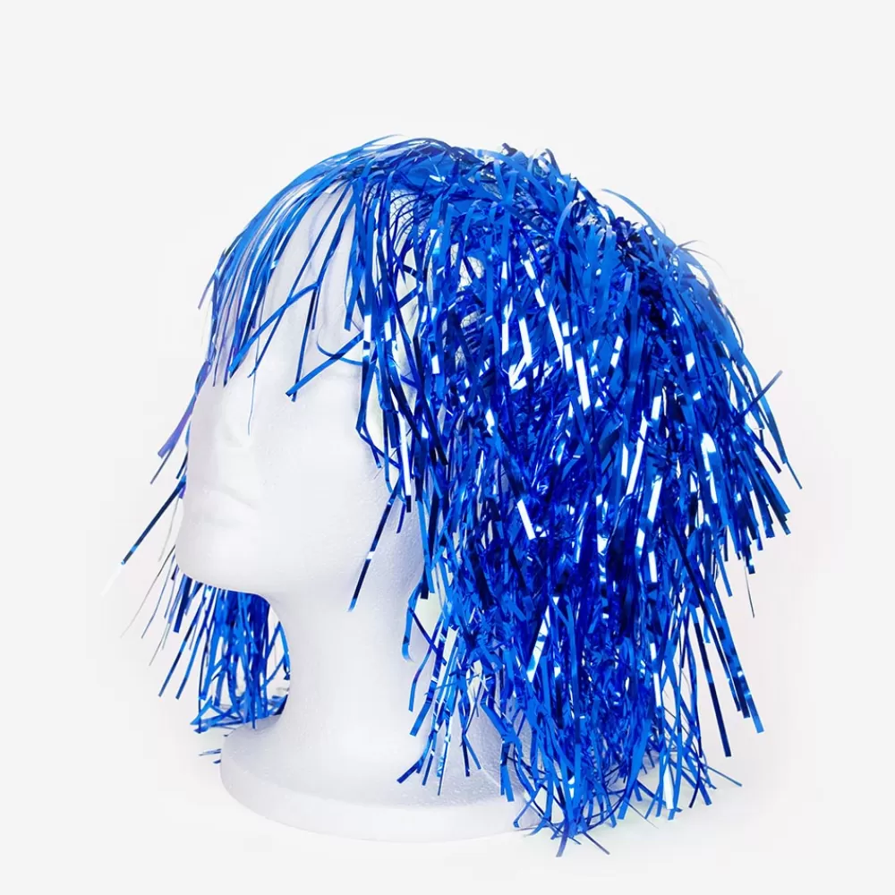 Petit Clown Perruque Mylar Bleue> Accessoires