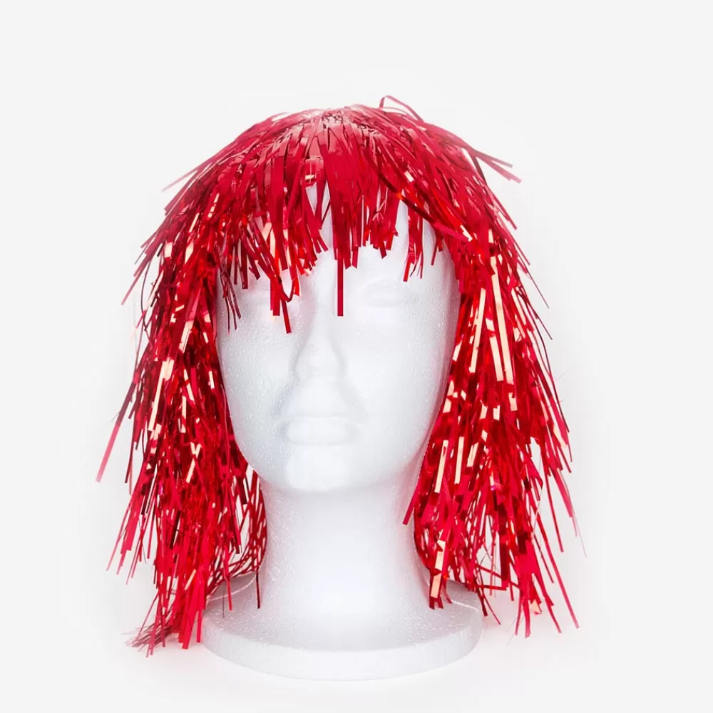 Petit Clown Perruque Mylar Rouge> Accessoires