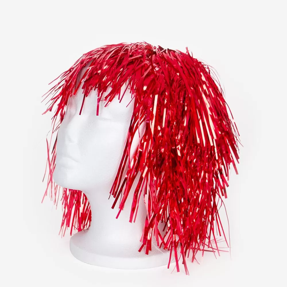 Petit Clown Perruque Mylar Rouge> Accessoires