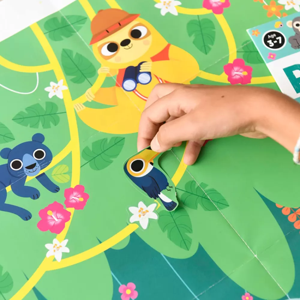 Poppik Poster Creatif + 150 Stickers : Jungle> Stickers Et Gommettes