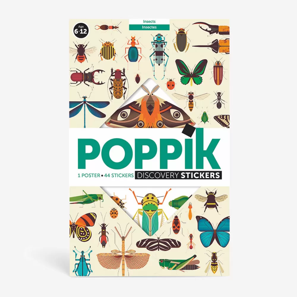 Poppik Poster Educatif + 44 Stickers : Insectes> Stickers Et Gommettes