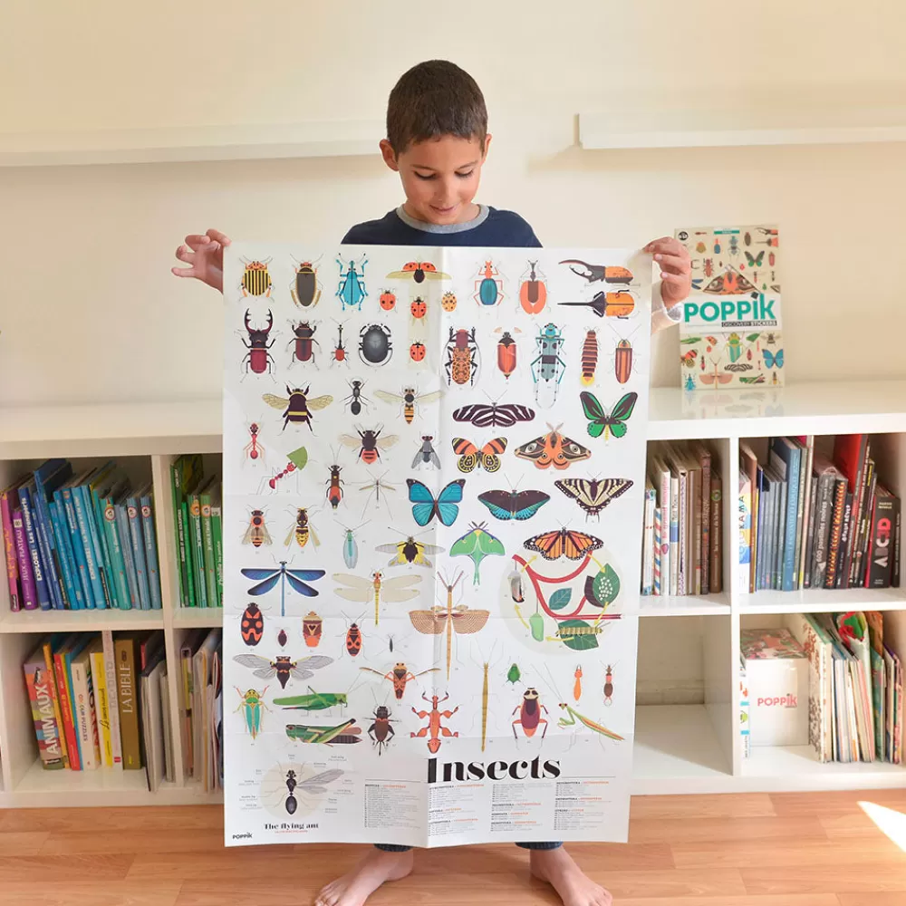 Poppik Poster Educatif + 44 Stickers : Insectes> Stickers Et Gommettes