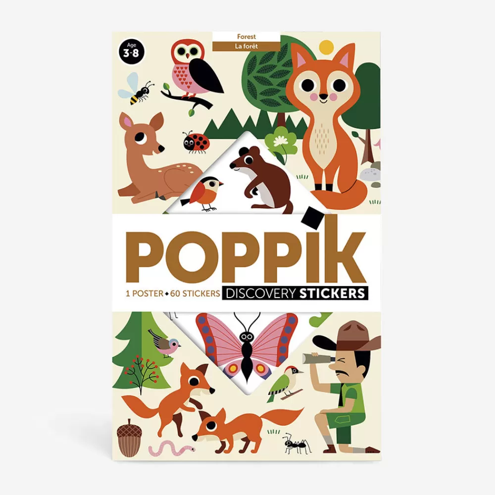 Poppik Poster Educatif + 60 Stickers : Dans La Foret> Stickers Et Gommettes