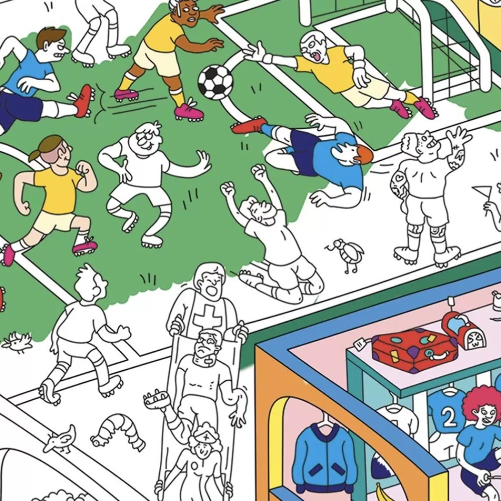 Omy Poster Football> Coloriages