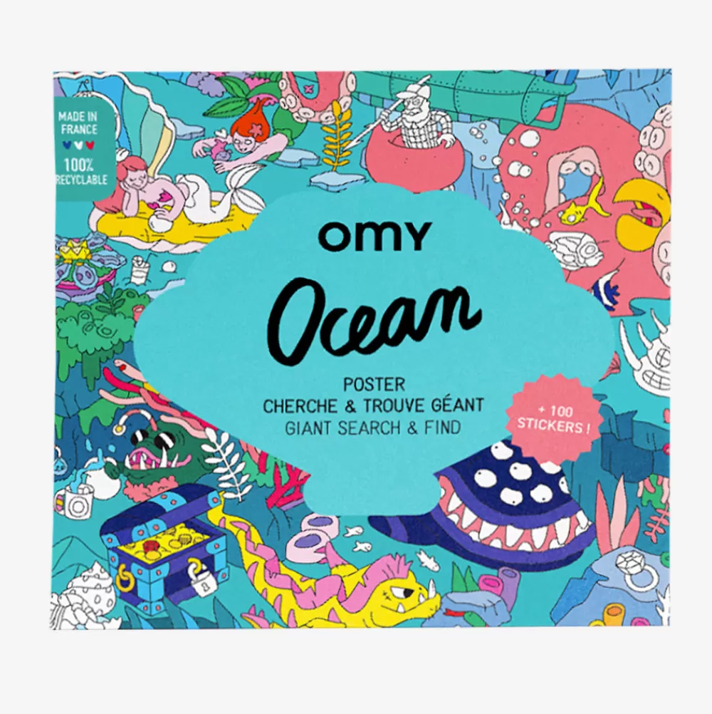 Omy Poster Geant Ocean Avec Stickers> Stickers Et Gommettes