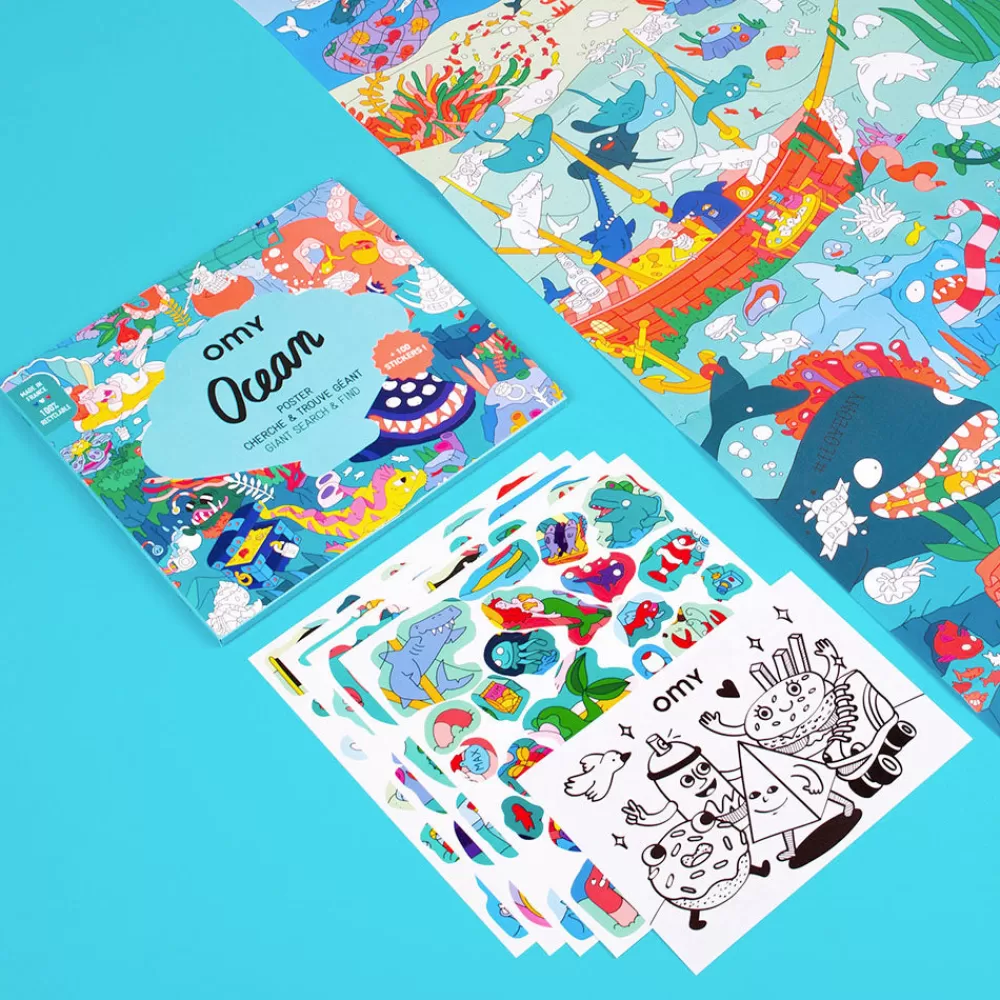 Omy Poster Geant Ocean Avec Stickers> Stickers Et Gommettes