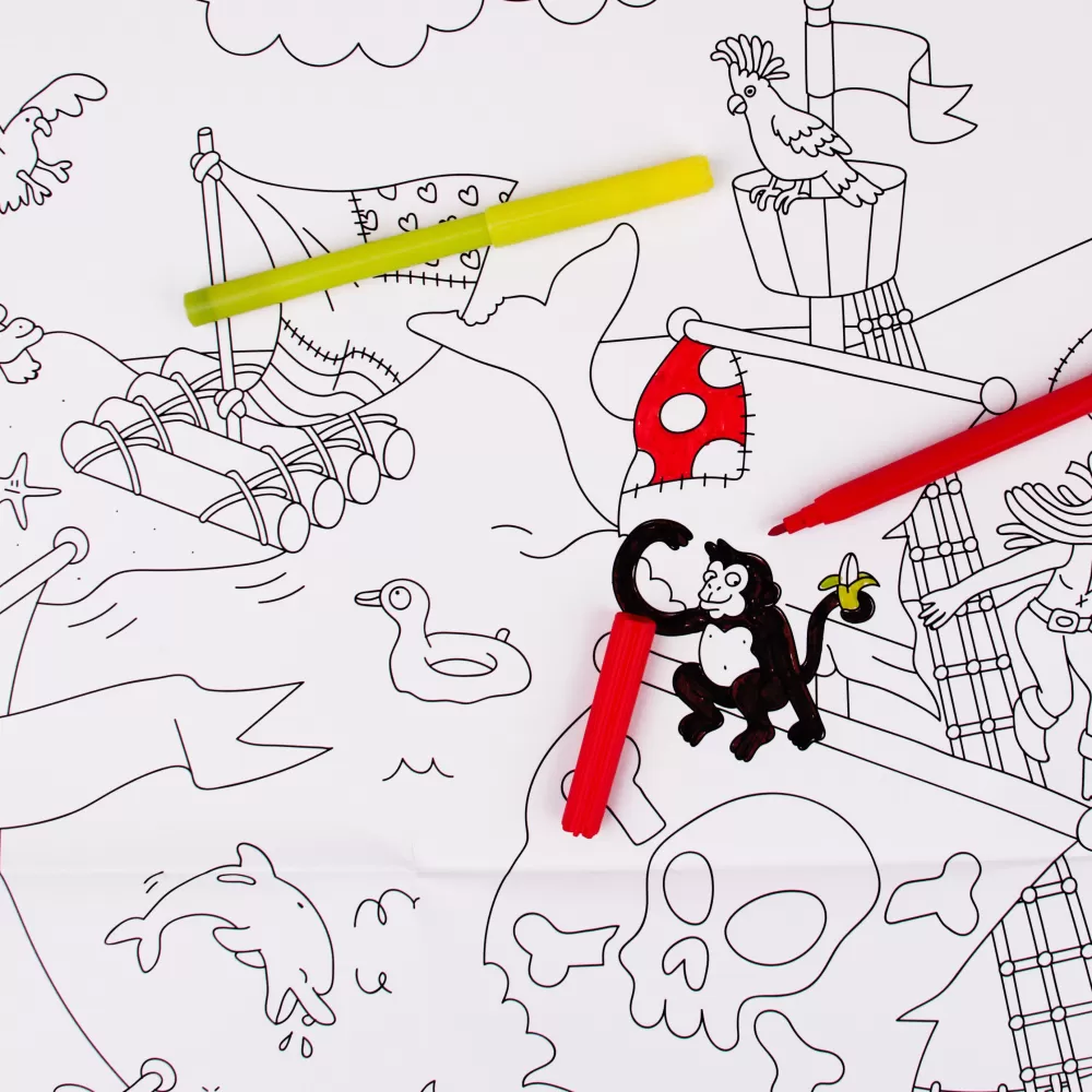 Omy Poster Geant Pirates> Coloriages