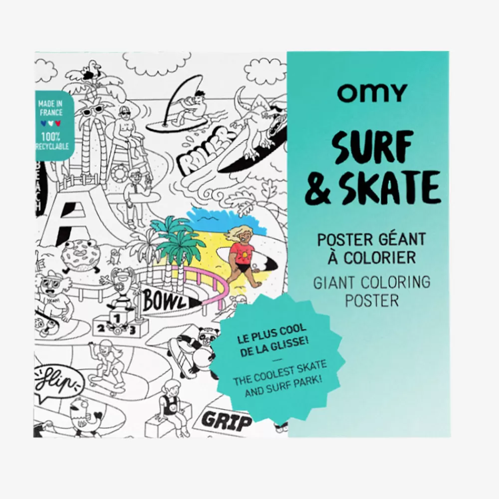 Omy Poster Geant Surf & Skate> Coloriages