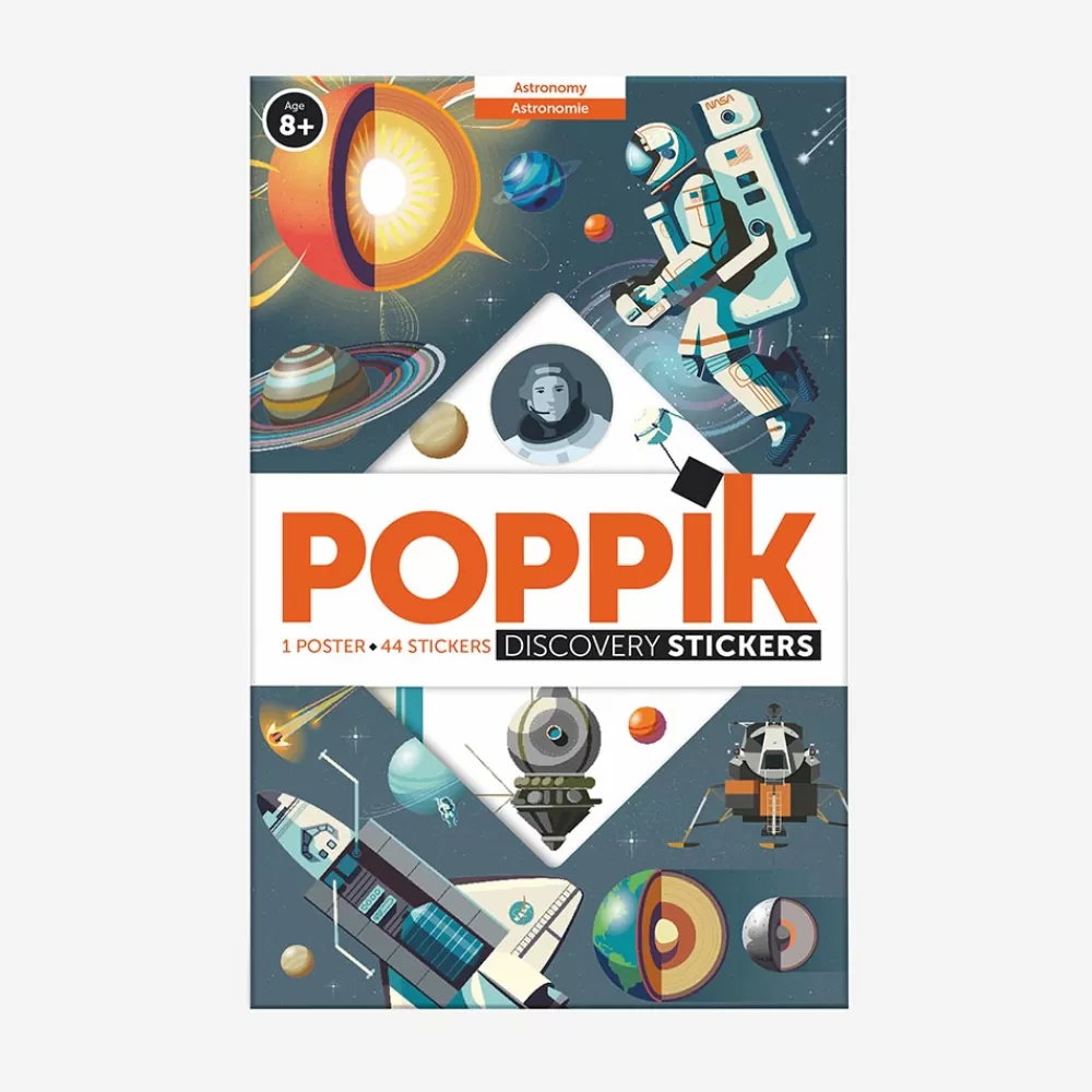 Poppik Poster Pedagogique + 44 Stickers : Astronomie> Stickers Et Gommettes