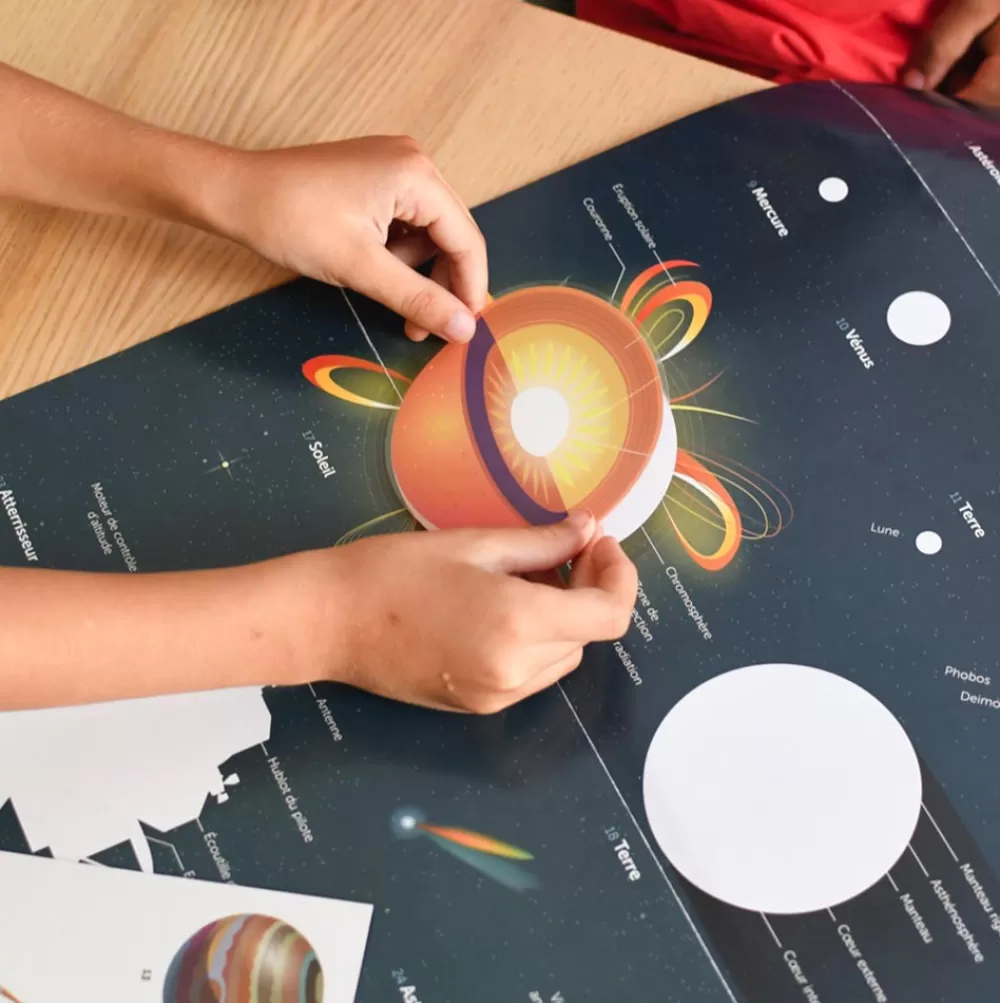 Poppik Poster Pedagogique + 44 Stickers : Astronomie> Stickers Et Gommettes