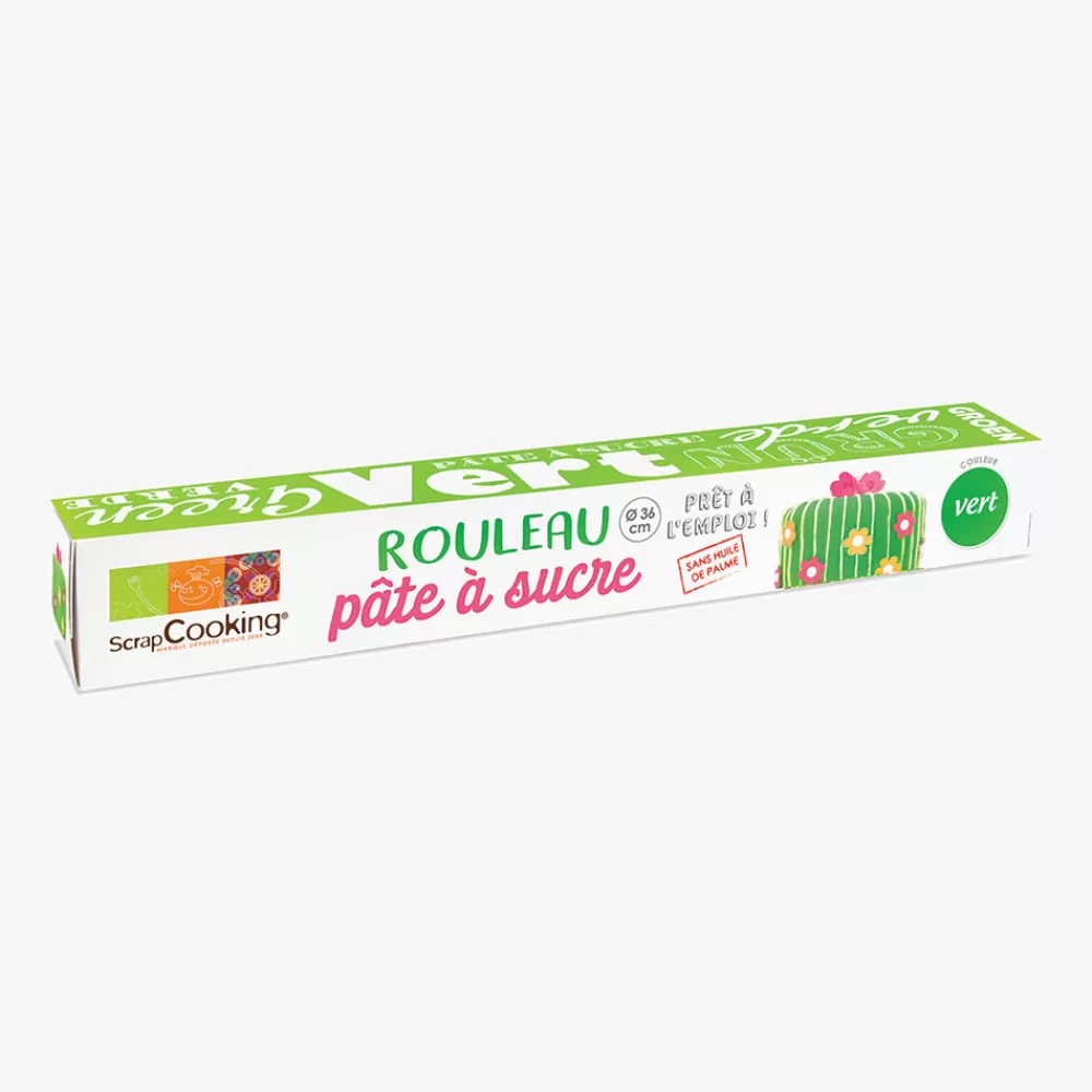 ScrapCooking Rouleau De Pate A Sucre Vert