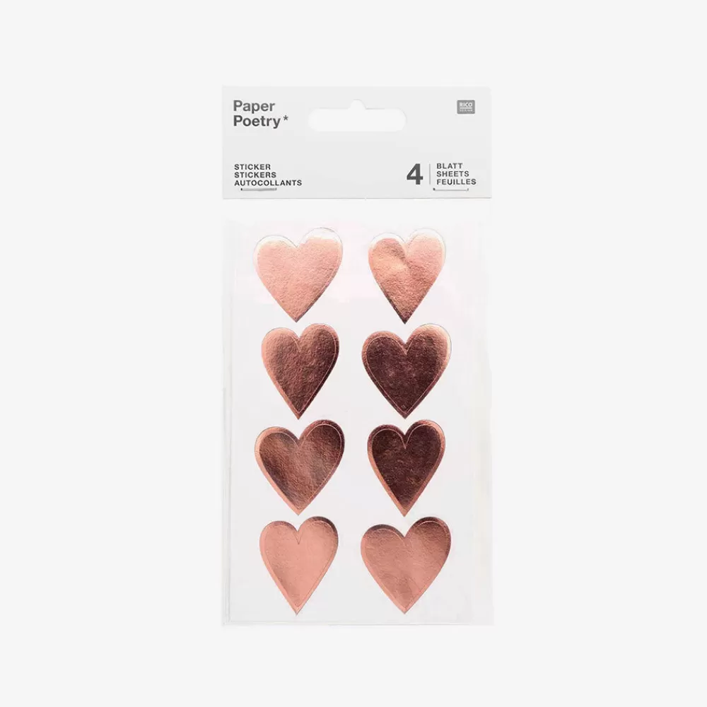 Rico Design Stickers Coeur Rose Gold> Stickers Et Gommettes