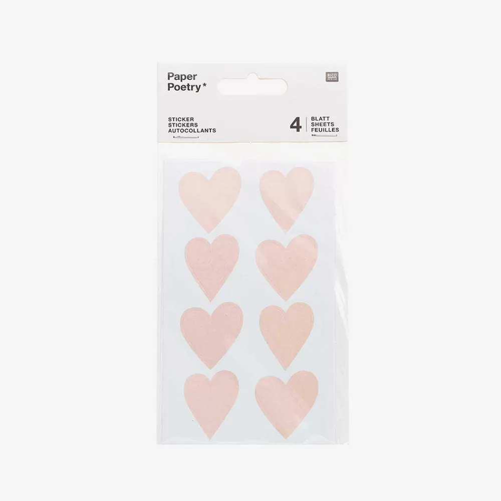 Rico Design Stickers Coeur Rose Poudre> Stickers Et Gommettes