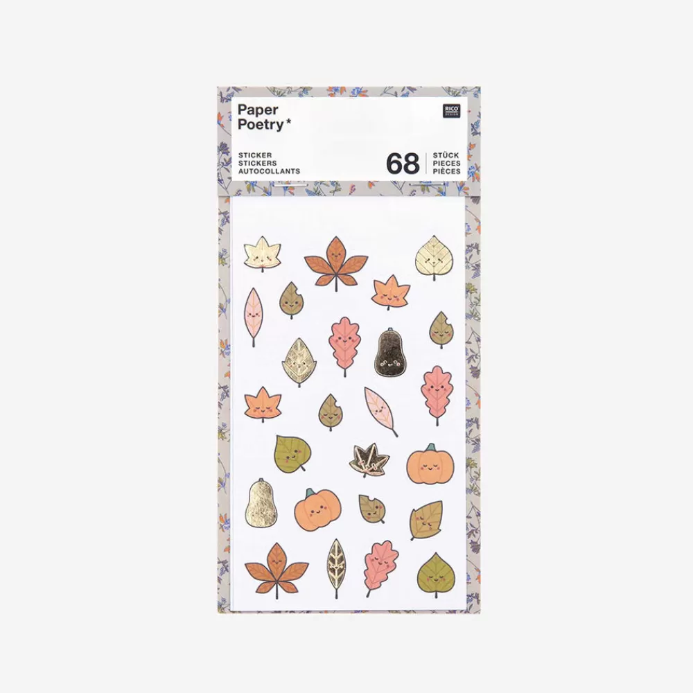 Rico Design Stickers Feuilles D'Automne Kawaii> Stickers Et Gommettes