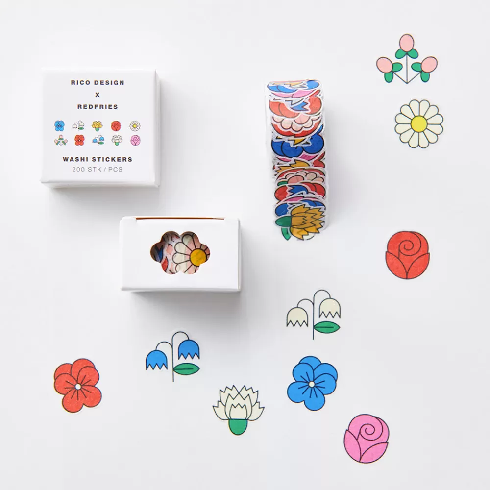 Rico Design Stickers Fleurs Colorees> Stickers Et Gommettes