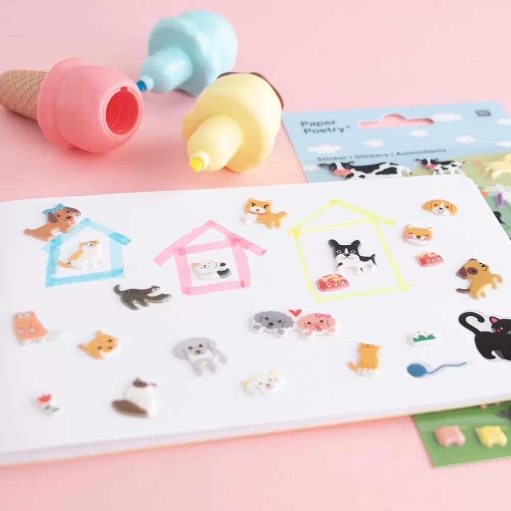 Rico Design Stickers Gel Chat Mignons> Stickers Et Gommettes