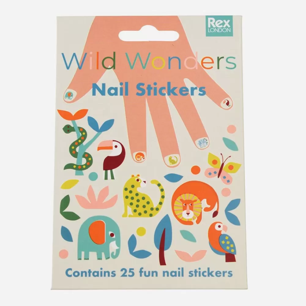 Rex London Stickers Pour Ongles Animaux Sauvages> Maquillage