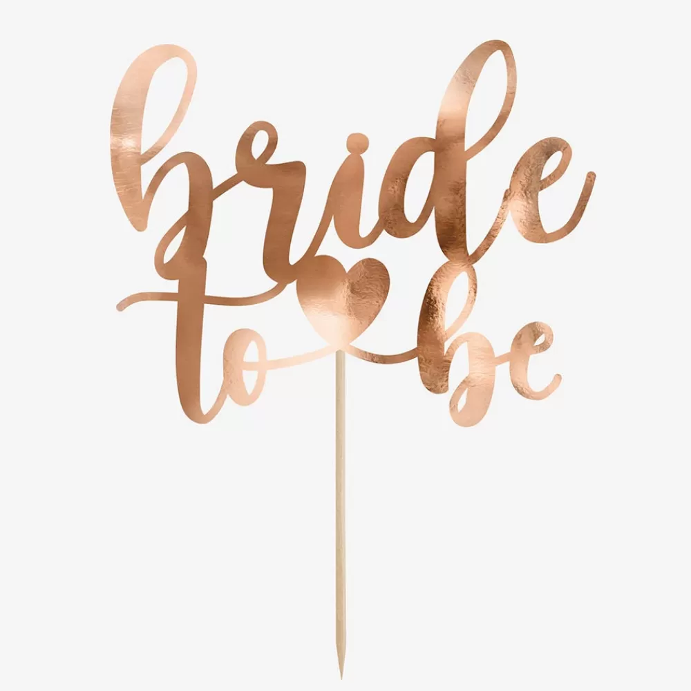 Party Deco Topper Bride To Be Rose Gold